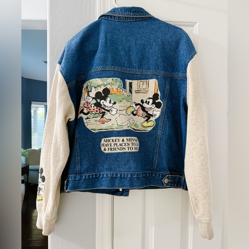 Vintage Mickey and Minnie Mouse Jean Jacket - Adriana Sport XL